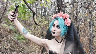 Halloween Cosplayes csajszika segglyukba kurelva