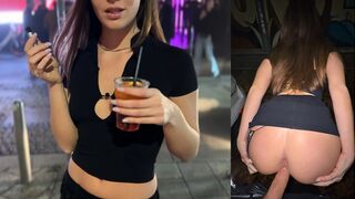 Keményen megbasztam egy olasz spinét a kocsi mögött a klub előtt